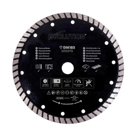 Диамантен диск 185 mm / EVOLUTION RAGEBLADE185DIAMOND-1589 /