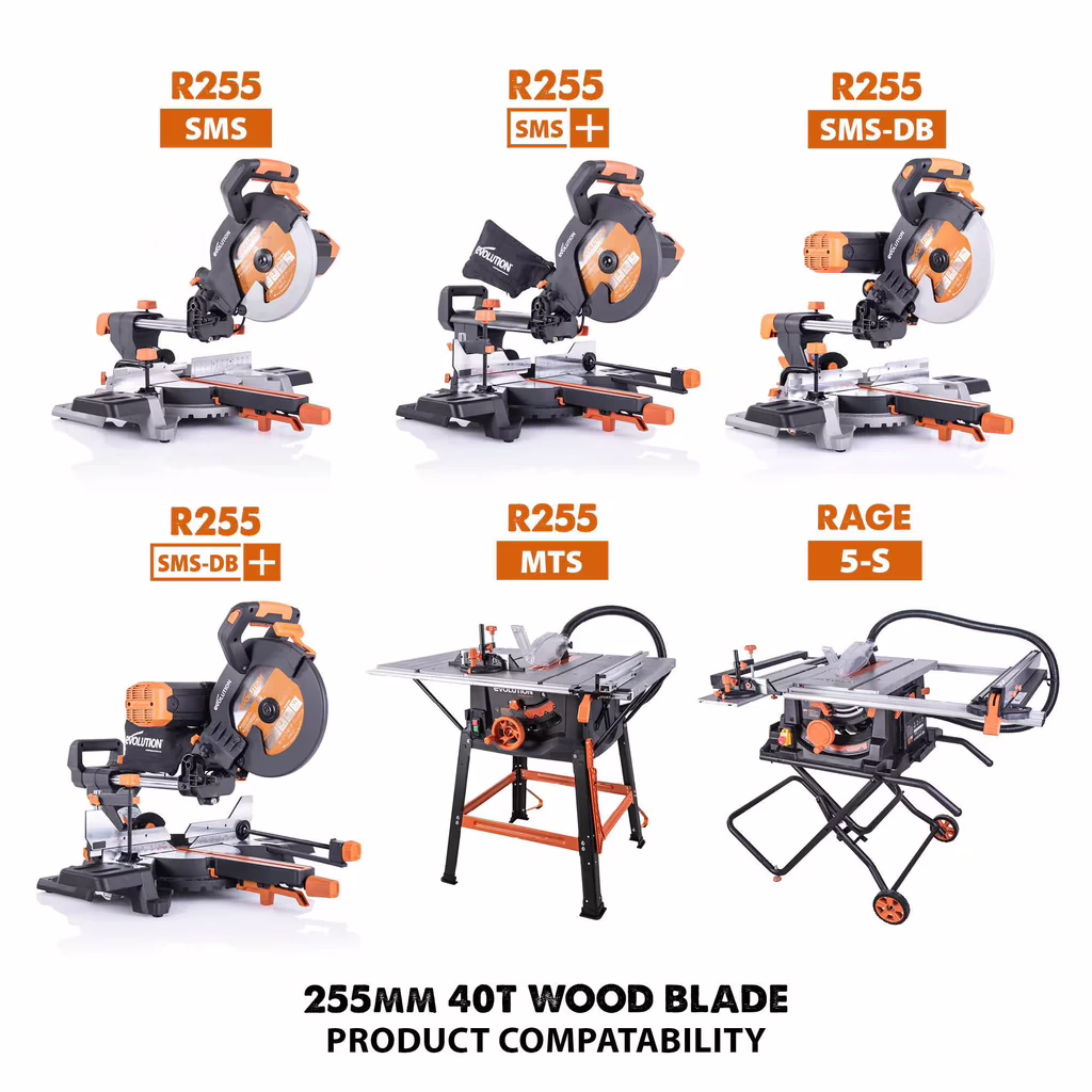 Циркулярен диск за дърво 255 мм / Evolution GW255TCT-40-4657 / (K008A) 5 Циркулярен диск за дърво 255 мм / Evolution GW255TCT-40-4657 / (K008A) - Image 5