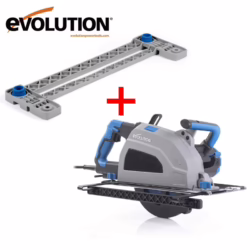 ПРОМОЦИОНАЛЕН ПАКЕТ! Ръчен циркуляр S210CCS 230V EU / EVOLUTION 058-0003 / с адаптер за линеал