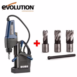 ПРОМОЦИЯ! Магнитна пробивна машина с фрезери EVOLUTION EVO42 / EVOLUTION 095-0004 / CUTTERKIT3S