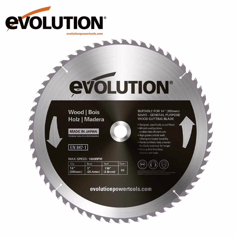 ПРОМОЦИЯ! Отрезна машина R355CPS 2200 W, с диск за дърво 355 мм / EVOLUTION 083-0003 / GW355TCT-60 / 3 ПРОМОЦИЯ! Отрезна машина R355CPS 2200 W, с диск за дърво 355 мм / EVOLUTION 083-0003 / GW355TCT-60 / - Image 3