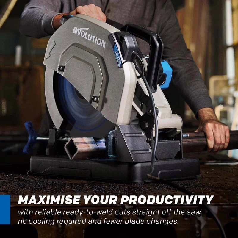 Циркулярен циск за рязане на мека стомана EVOMAX 14“ / EVOLUTION M355CMT-80CSMAX-7091 / 7 Циркулярен циск за рязане на мека стомана EVOMAX 14“ / EVOLUTION M355CMT-80CSMAX-7091 / - Image 7