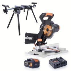 Evolution R185CMS-Li 18V Акумулаторен потапящ циркуляр 185mm + работна маса