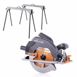 Evolution Bulgaria 28 Evolution R185CCS 185mm ръчен циркуляр + стойки тип магаре 500kg