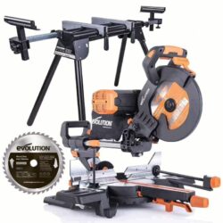 Evolution R255SMS-DB+ Потапящ циркуляр с двоен наклон и работна маса за циркуляри