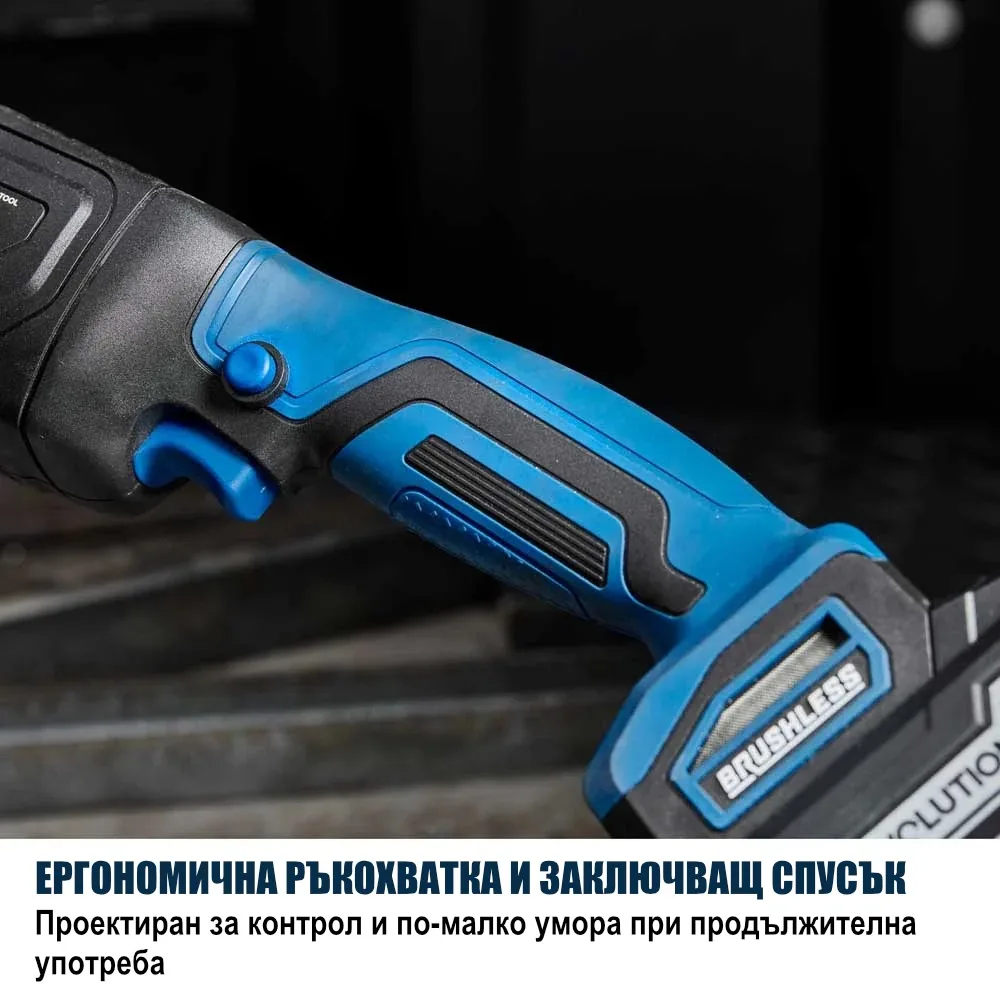 Акумулаторен безчетков ролков шлайф 18 V, 120 мм, с 2 четки в комплекта S120SCT-Li / EVOLUTION 139-0001 / 7 Акумулаторен безчетков ролков шлайф 18 V, 120 мм, с 2 четки в комплекта S120SCT-Li / EVOLUTION 139-0001 / - Image 7